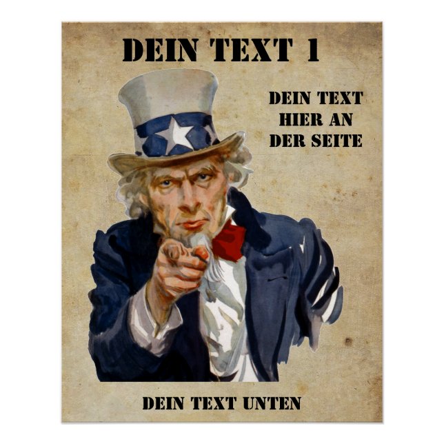 Póster I Want You, Uncle Sam (Anverso)