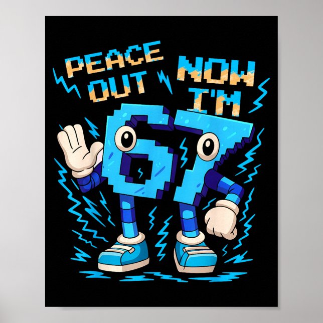 Póster I Was 6 Now I'm 7 Six Seven Brainrot 7 Year Old Bi (Frente)