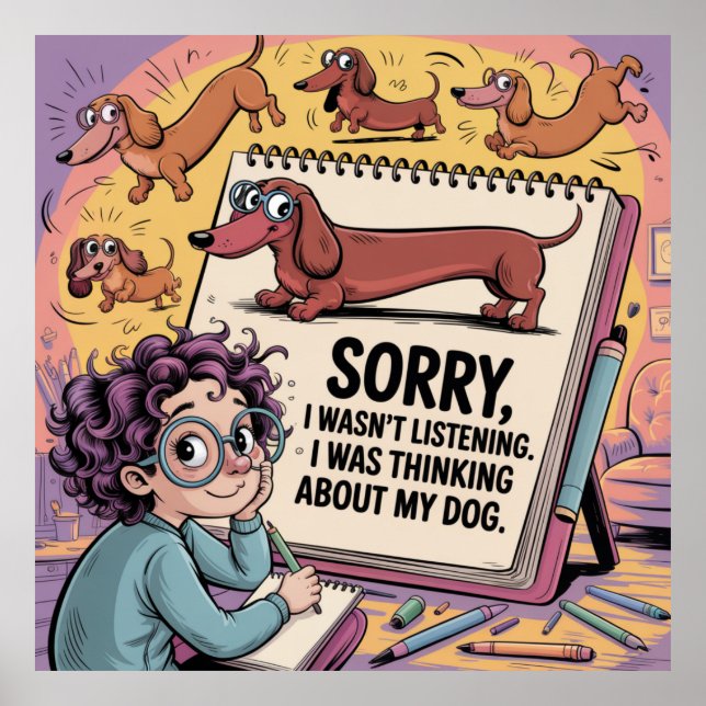 Póster I Was Thinking About My Dog (Frente)