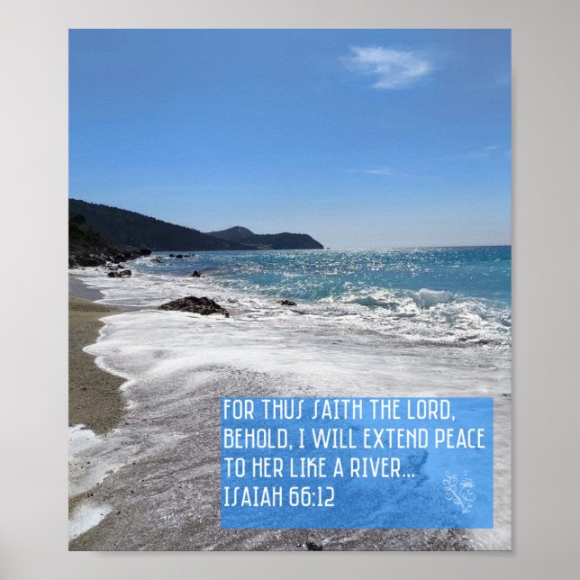 Póster I Will Extend Peace to Her Like A River (Frente)