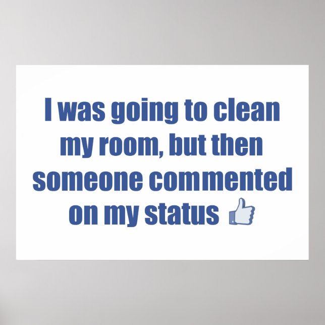 Póster Iba a limpiar mi habitación, pero...... (Frente)