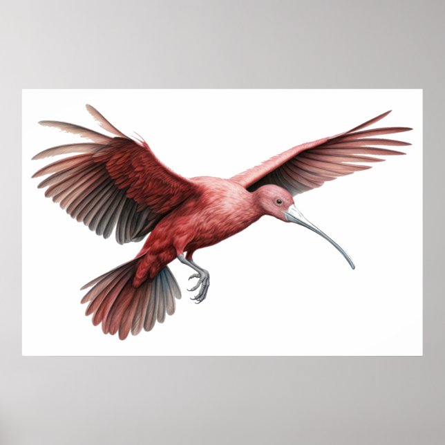 Póster Ibis esparciendo alas (Frente)