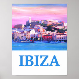 Póster Ibiza Eivissia España Retro Poster