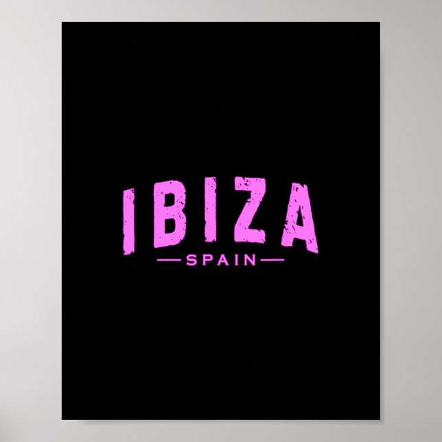 Póster Ibiza España Islas Learic Vacaciones Verano Playa (Frente)