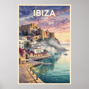 Póster Ibiza España Viaje Vintage
