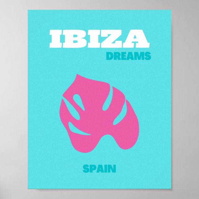 Póster Ibiza, España, Viajes, Sala Preppy (Frente)