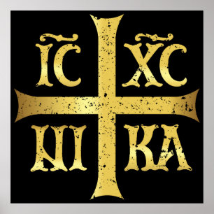 PÓSTER IC XC NIKA JESUS CHRIST CONQUISTA