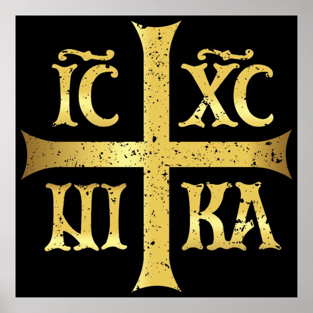 PÓSTER IC XC NIKA JESUS CHRIST CONQUISTA (Frente)