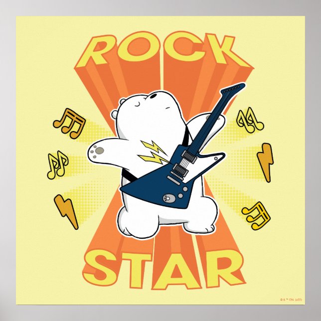Póster Ice Bear - Rock Star (Frente)