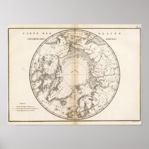 Póster Ice Chart boreal
