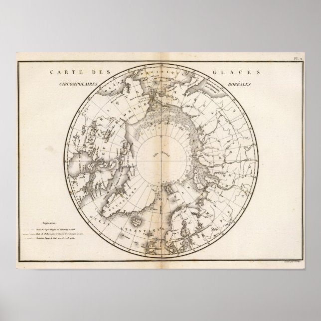 Póster Ice Chart boreal (Frente)