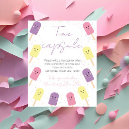 Póster Ice Cream Cone Scoop Cumpleaños Fiesta Cápsula de 