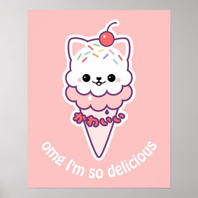 Póster Ice Cream Kitty (Frente)