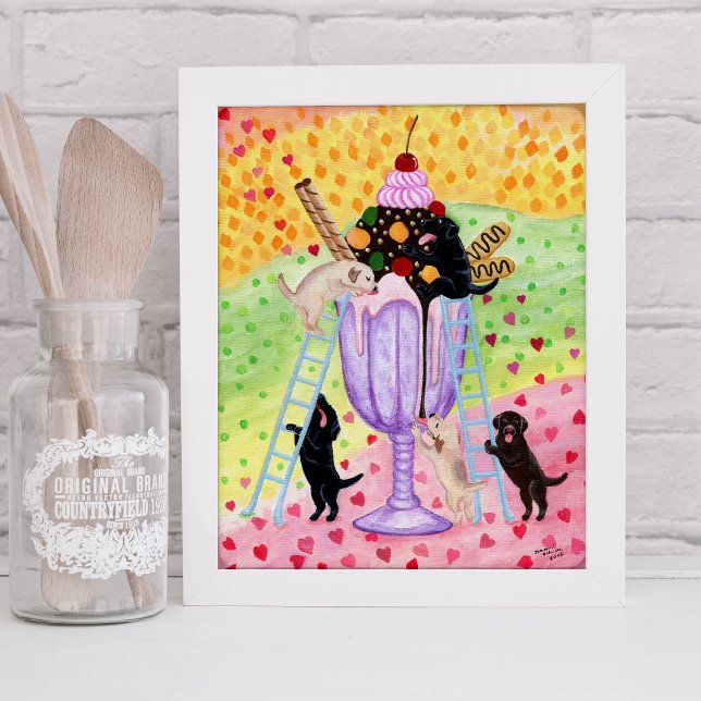 Póster Ice Cream Labradors Artwork (Subido por el creador)