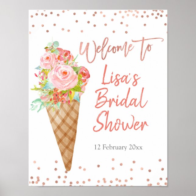 Póster Ice Cream, le dan la bienvenida con ducha de novia (Frente)