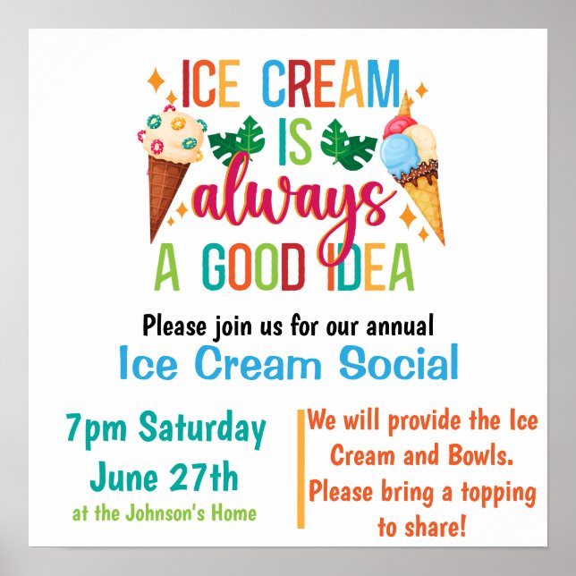 Póster Ice Cream Social (Frente)
