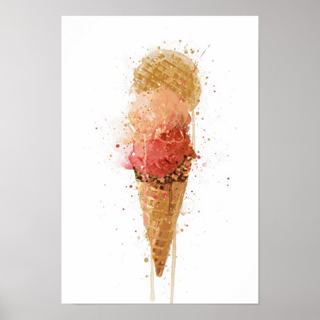 Póster Ice Cream Wall Art print Gelato (Frente)