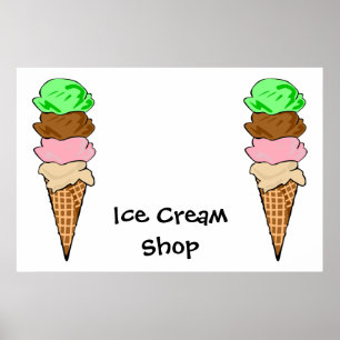 Póster Ice CreamShop Poster