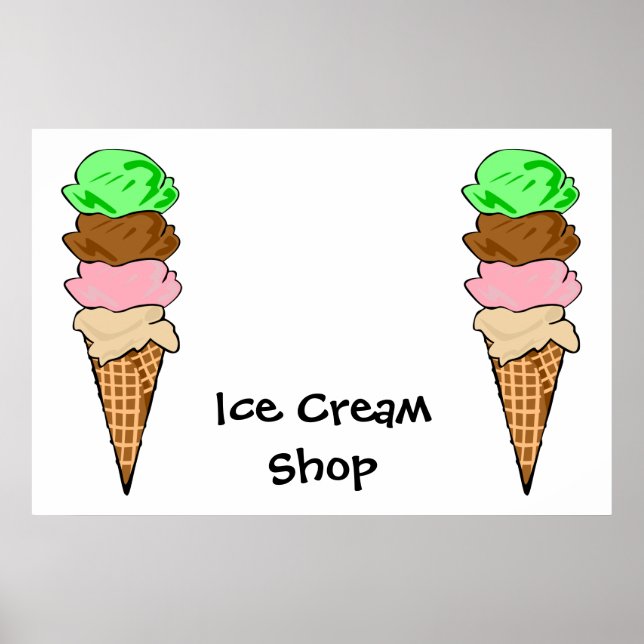 Póster Ice CreamShop Poster (Frente)