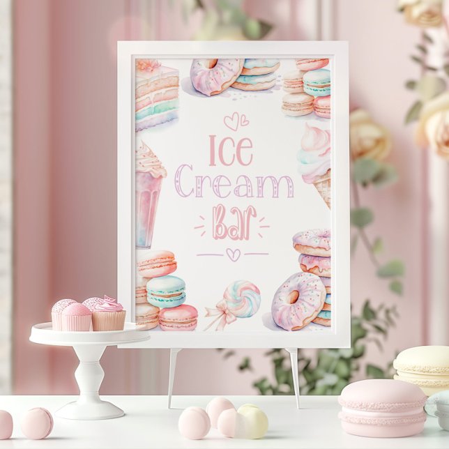 Póster Ice crema bar Cumpleaños dulce y pastel (Subido por el creador)