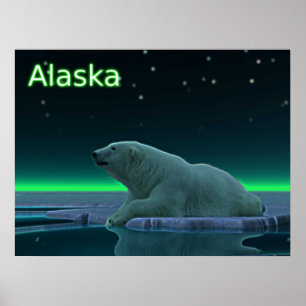 Póster Ice Edge Polar Bear