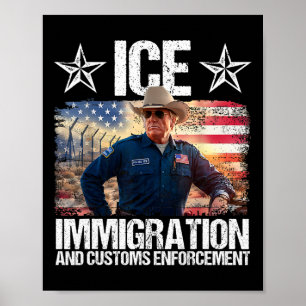 Póster Ice Funny Trump Inmigración Y Personalizados