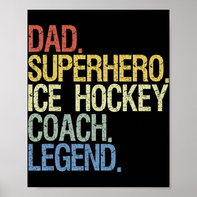 Póster ice hockey coach  (Frente)