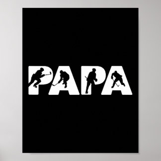 Póster Ice Hockey Papa Funny Dad Ice Hockey Dad 