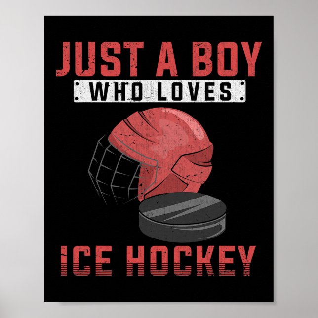 Póster Ice Hockey Player Ice Hockey Fan Goalie Boys Ice H (Frente)