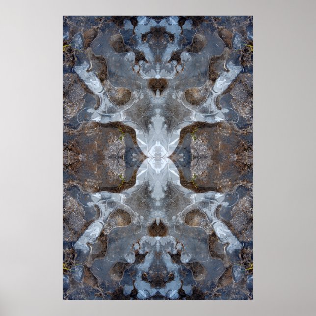 Póster Ice kaleidoscope pattern (Frente)