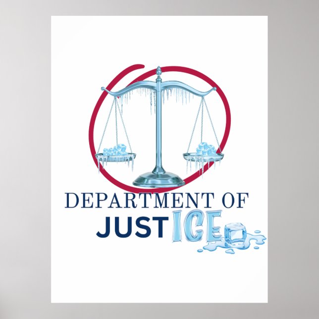 Póster ¿ICE o Departamento de Justicia? (Frente)