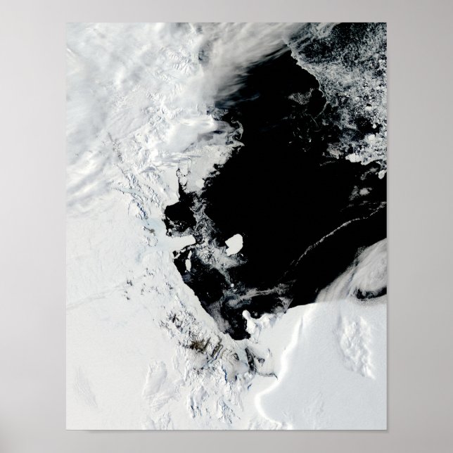 Póster iceberg B-15J en el Mar de Ross, Antártida (Frente)