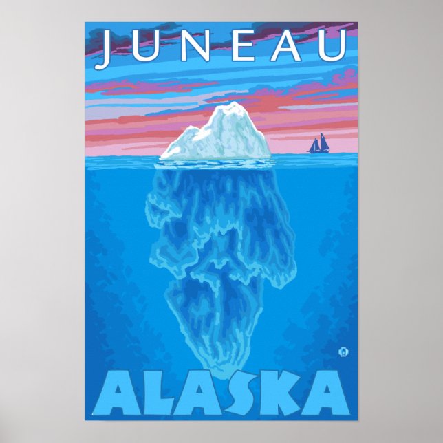 Póster Iceberg Cross-Section - Juneau, Alaska (Frente)
