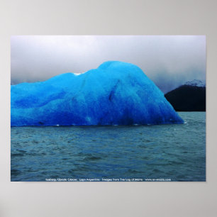 Póster Iceberg, glaciar de Upsala, Lago la Argentina