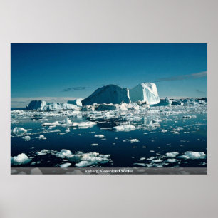 Póster Iceberg, invierno de Groenlandia