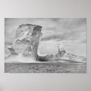 Póster Iceberg Monocroma Monocromo Montaña del Hielo Antá