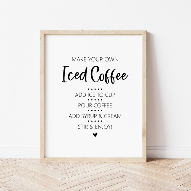 Póster Iced Coffee Bar Drink Sign (Subido por el creador)