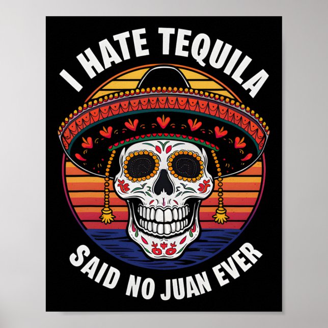 Póster Ich He Tequila Mexican Cinco De Mayo (Frente)