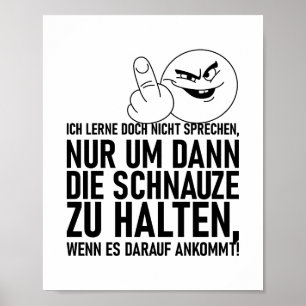 PÓSTER ICH LERNE DOCH NICHT SPRECHEN
