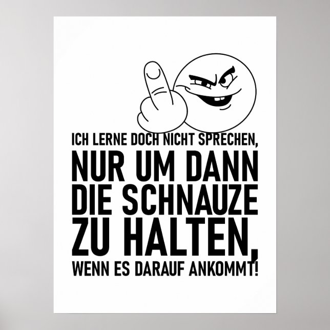 PÓSTER ICH LERNE DOCH NICHT SPRECHEN (Frente)
