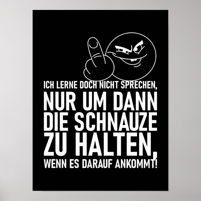 PÓSTER ICH LERNE DOCH NICHT SPRECHEN (Frente)