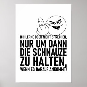 PÓSTER ICH LERNE DOCH NICHT SPRECHEN