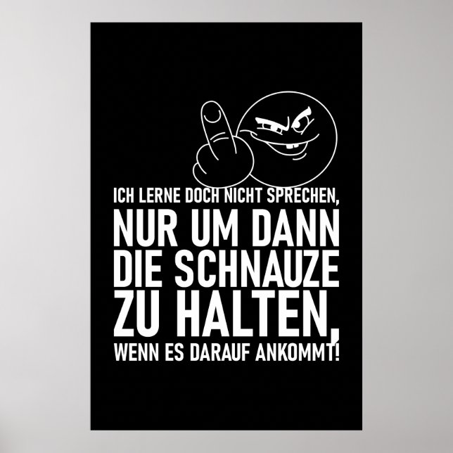 PÓSTER ICH LERNE DOCH NICHT SPRECHEN (Frente)