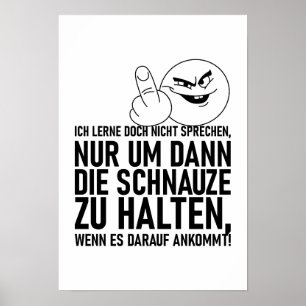 PÓSTER ICH LERNE DOCH NICHT SPRECHEN