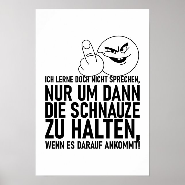 PÓSTER ICH LERNE DOCH NICHT SPRECHEN (Frente)