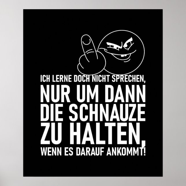 PÓSTER ICH LERNE DOCH NICHT SPRECHEN (Frente)