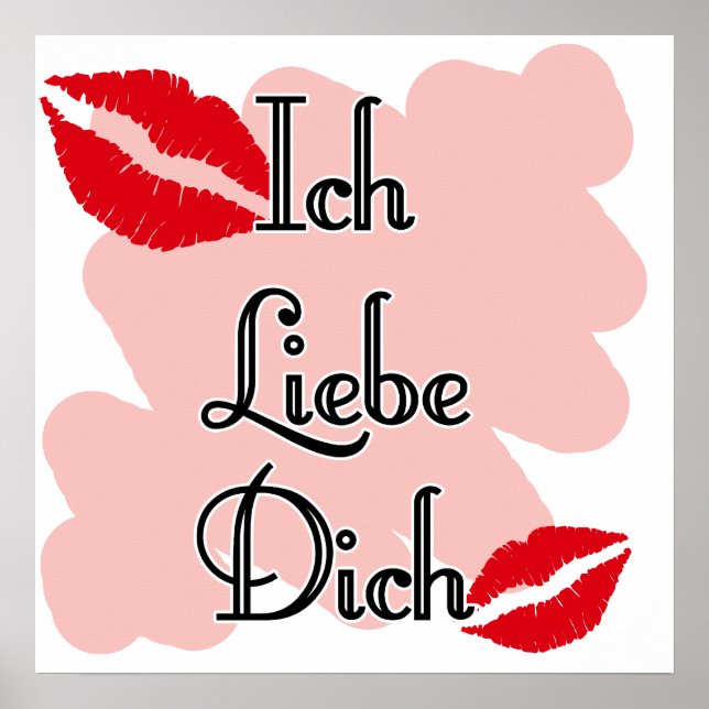 Póster Ich Liebe Dich - Alemán te amo (Frente)