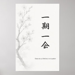 Póster Ichigo Ichie | Japanese Zen Poster