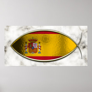Póster Ichthus - Bandera Española