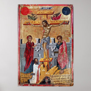 Póster Icon depicting the Crucifixion, 1520